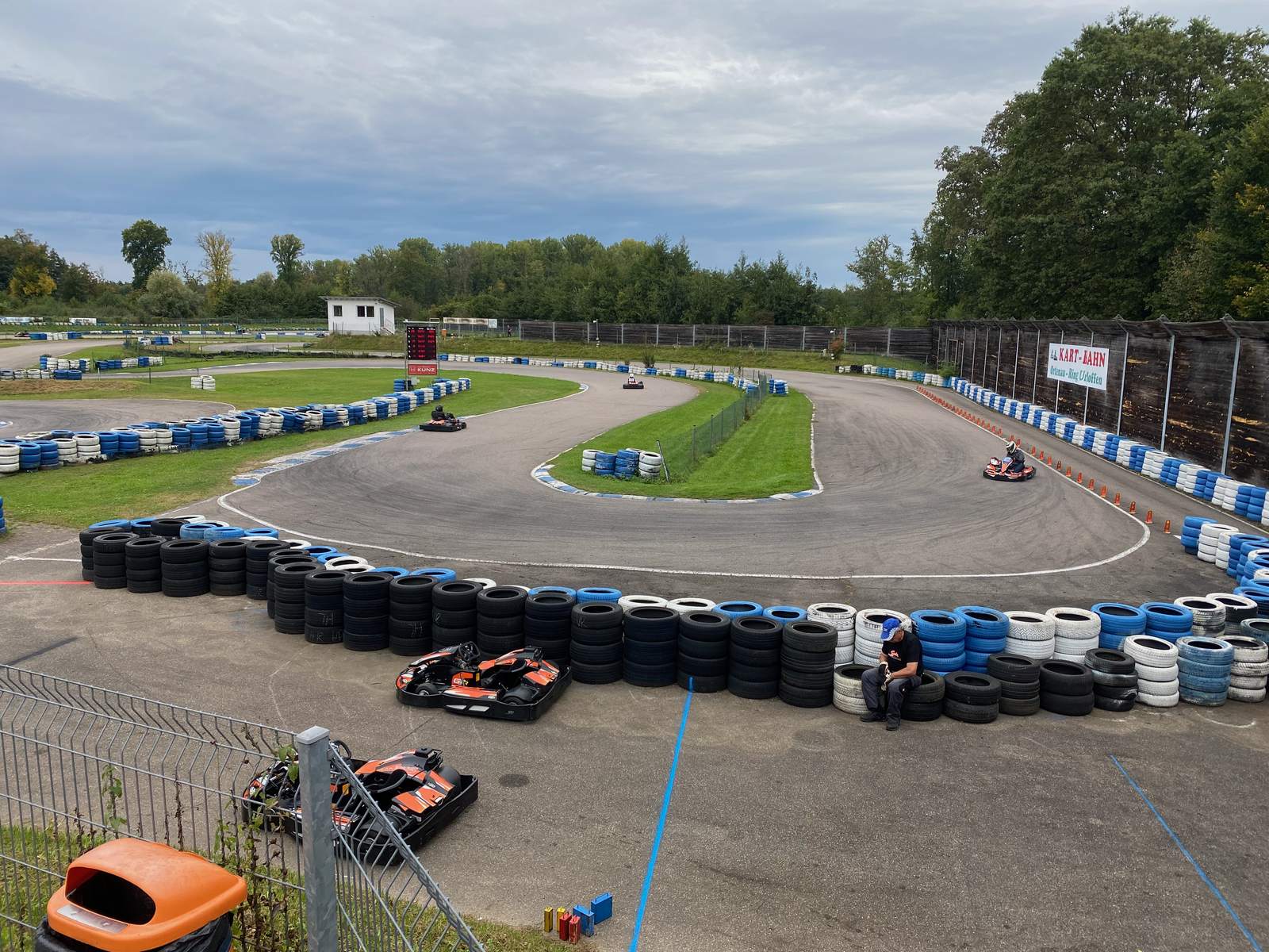 Daniel in a go-kart on a karting track near Freiburg, 2020.